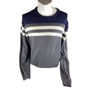Men's Izod Pullover Sweater *EUC *Large * Gray *  Cotton acrylic
